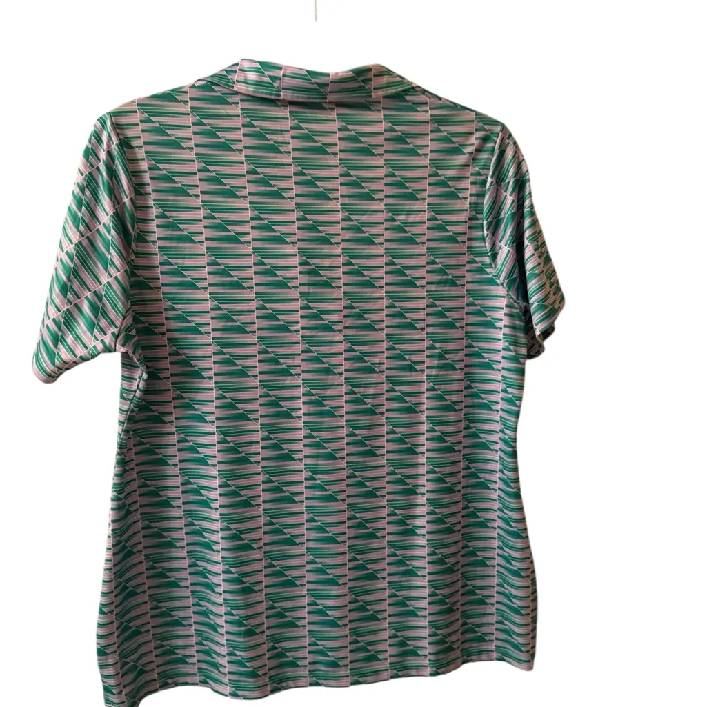 Antigua Polo with Purple and Green Accents Sz.L - Image 2