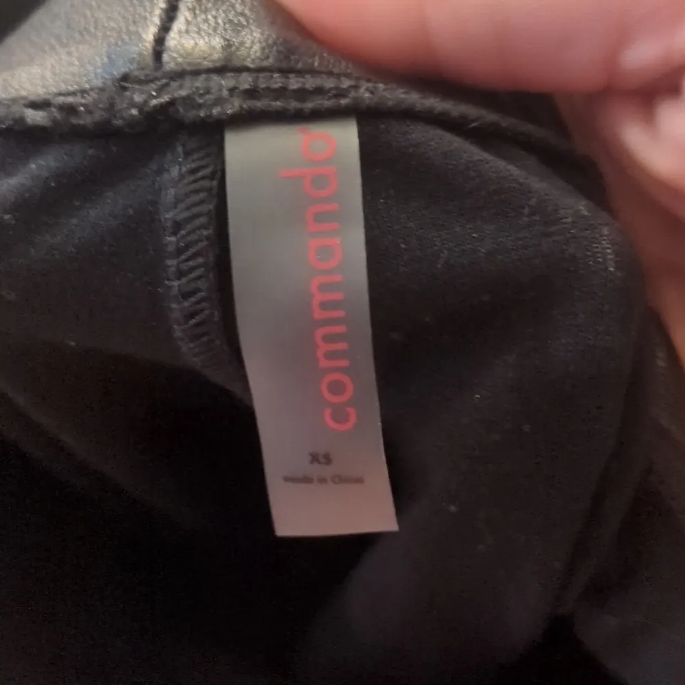 Commando black faux leather joggers size XS - Image 5