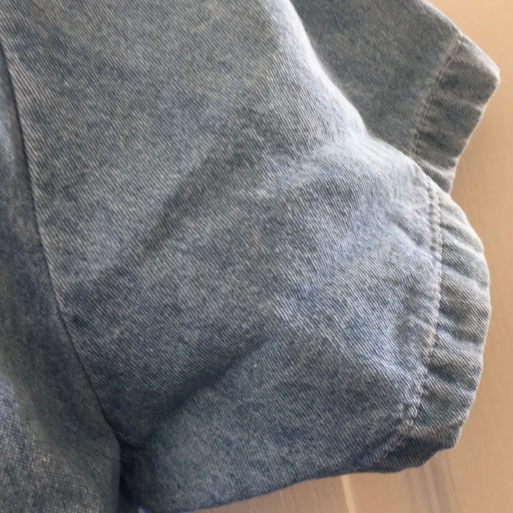 FINAL MARKDOWN Denim Oversized ladies embellished blouse large Blue - Image 6