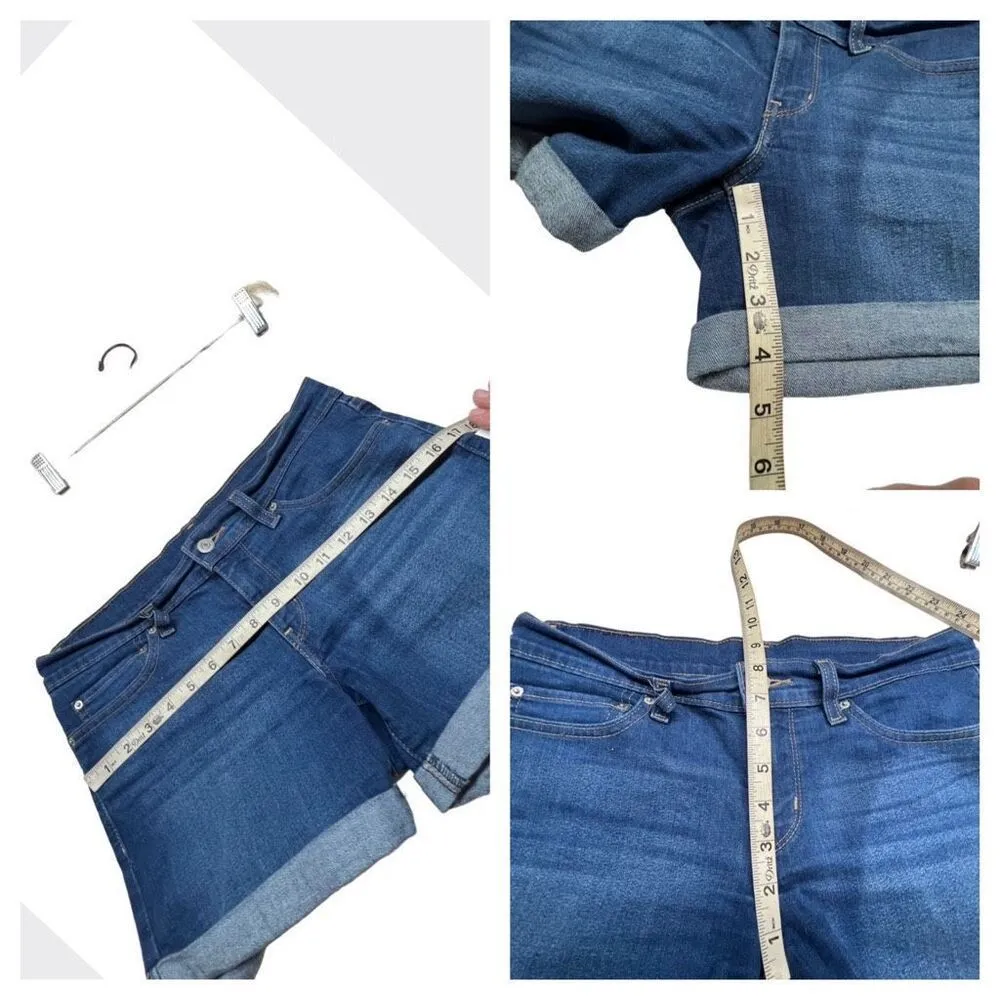 Levi * Womans * Roll up * Denim Shorts * Sz 27 Blue - Image 5
