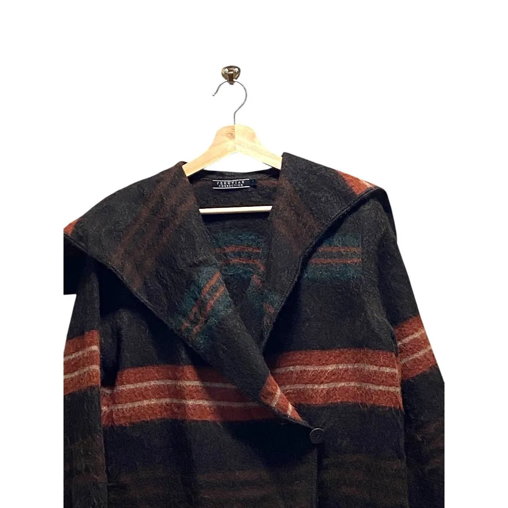 Peruvian Connection  Alpaca Jacket Brown Size S - Image 6