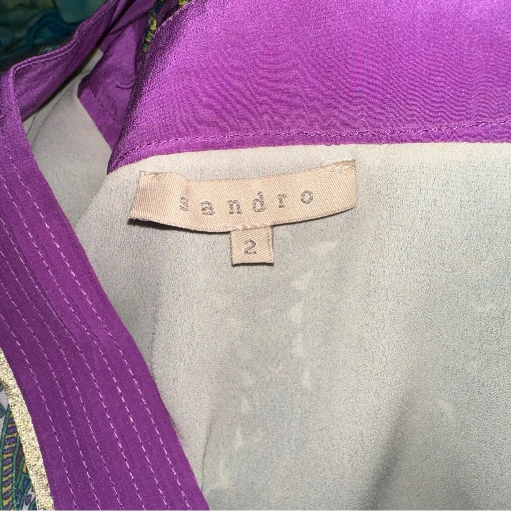 Sandro silk knee‎ length dress size 2 - Image 4