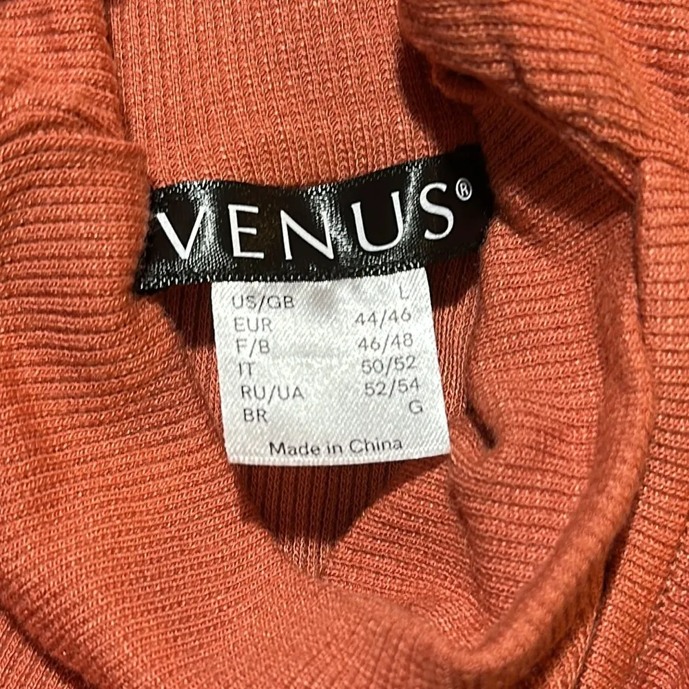 Orange Open Neck Turtleneck Sweater - Image 4