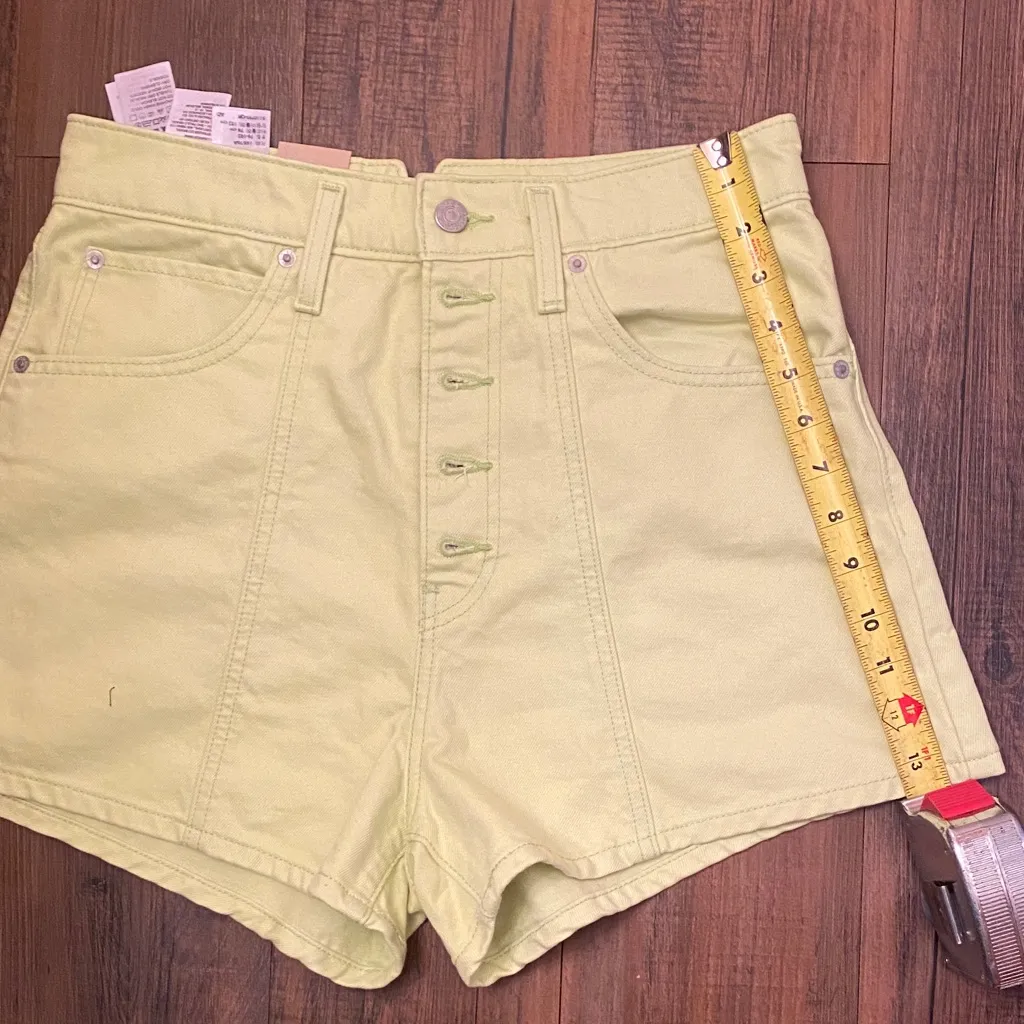Levi's Light Green Denim Shorts - Image 6