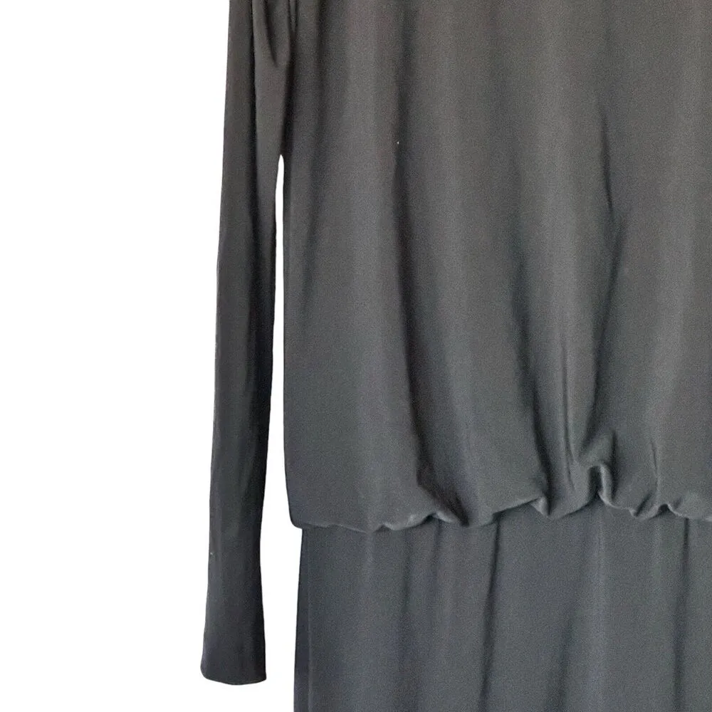 KamaliKulture x Norma Kamali M black jersey long sleeves maxi dress - Image 10