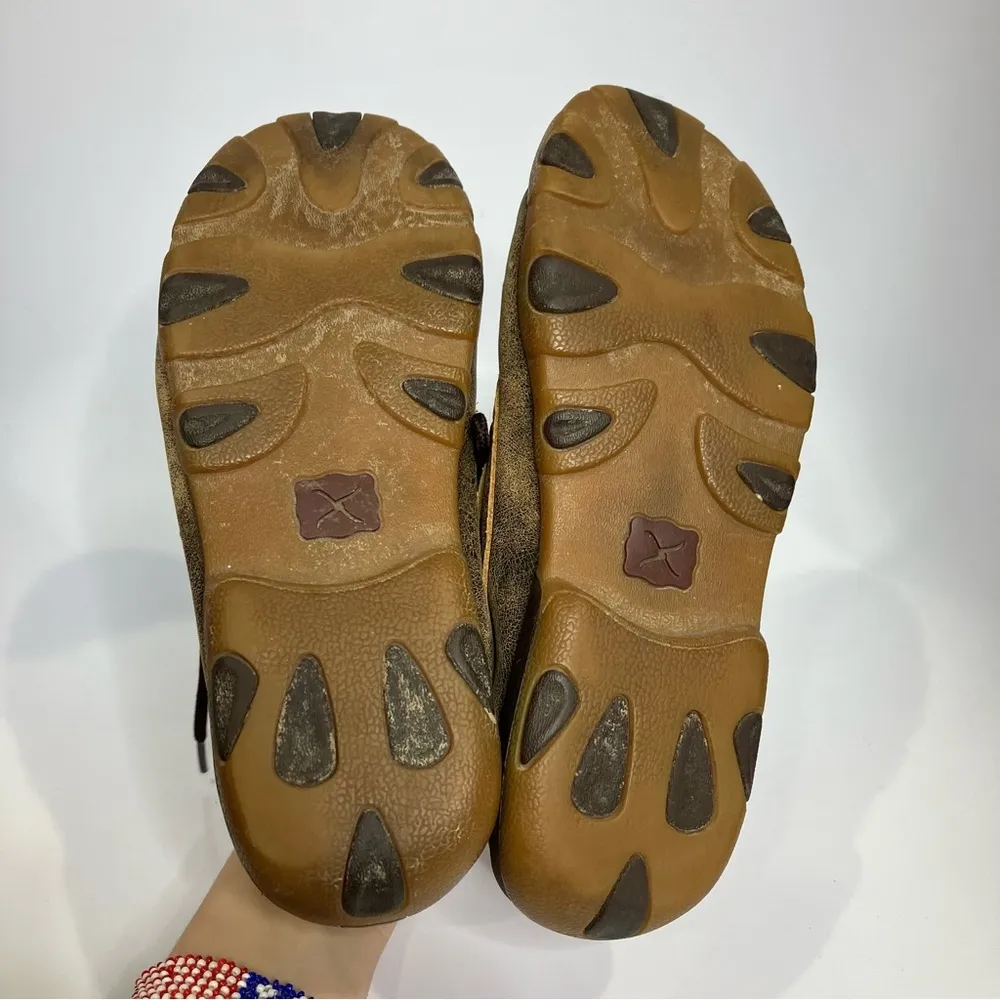 Twisted X‎ cheetah print driving Mocs leather animal print women’s size 8.5 - Image 8