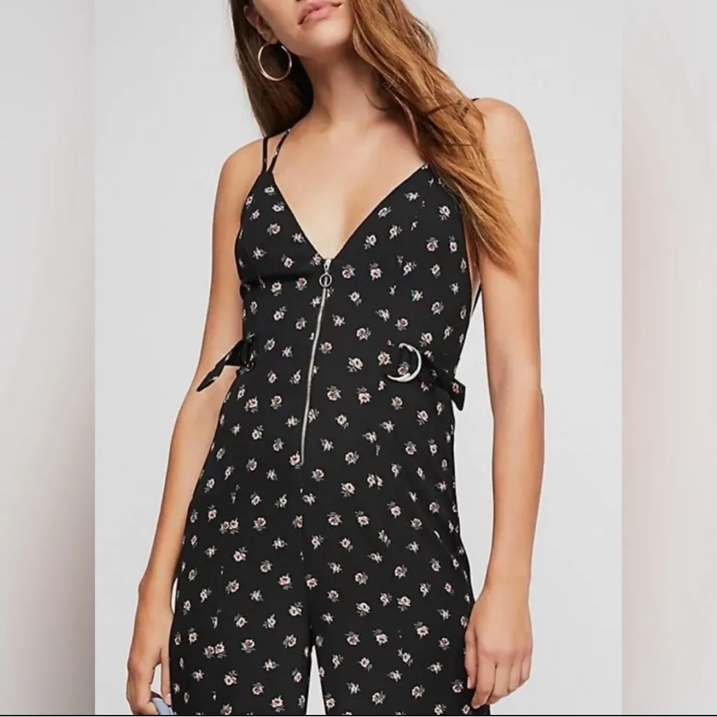 Free People Perfect History Floral Jumpsuit - Image 3