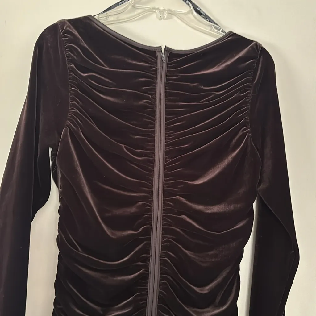 New Tadashi Shoji Dark brown velvet dress - Image 7