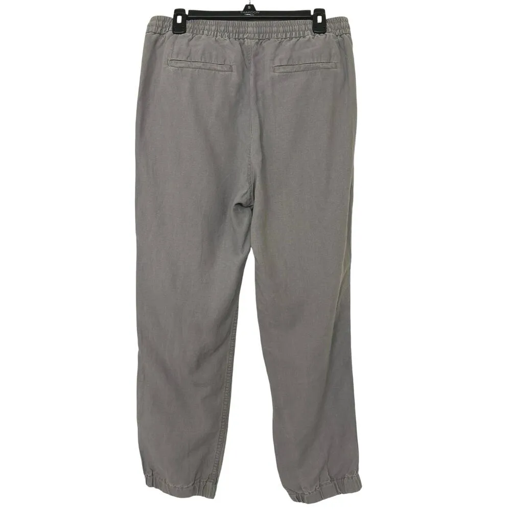 Women's Gray Jogger Pants Point Sur Linen Size 8 - Image 3
