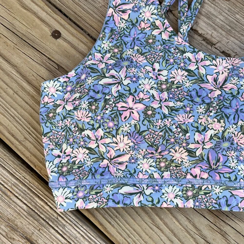 Cotton On: Body Women's Bella Painted Floral Sports Bra Size L. NEW - Image 3