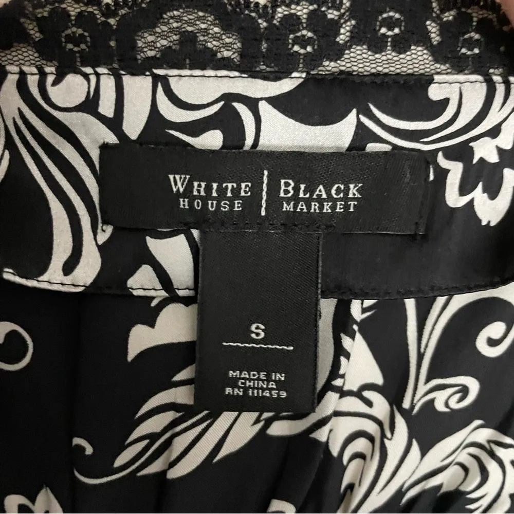 White House Black Market Babydoll Cami Camisole Floral Lace Silk Sleeveless Y2K - Image 10