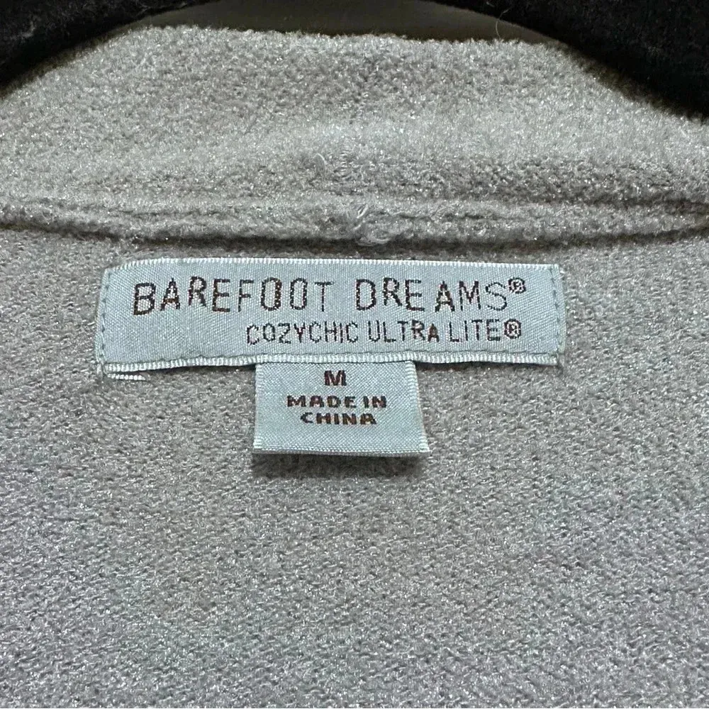 Barefoot Dreams CozyChic Ultra Light Sleeveless Long Cardigan Grey Medium - Image 5