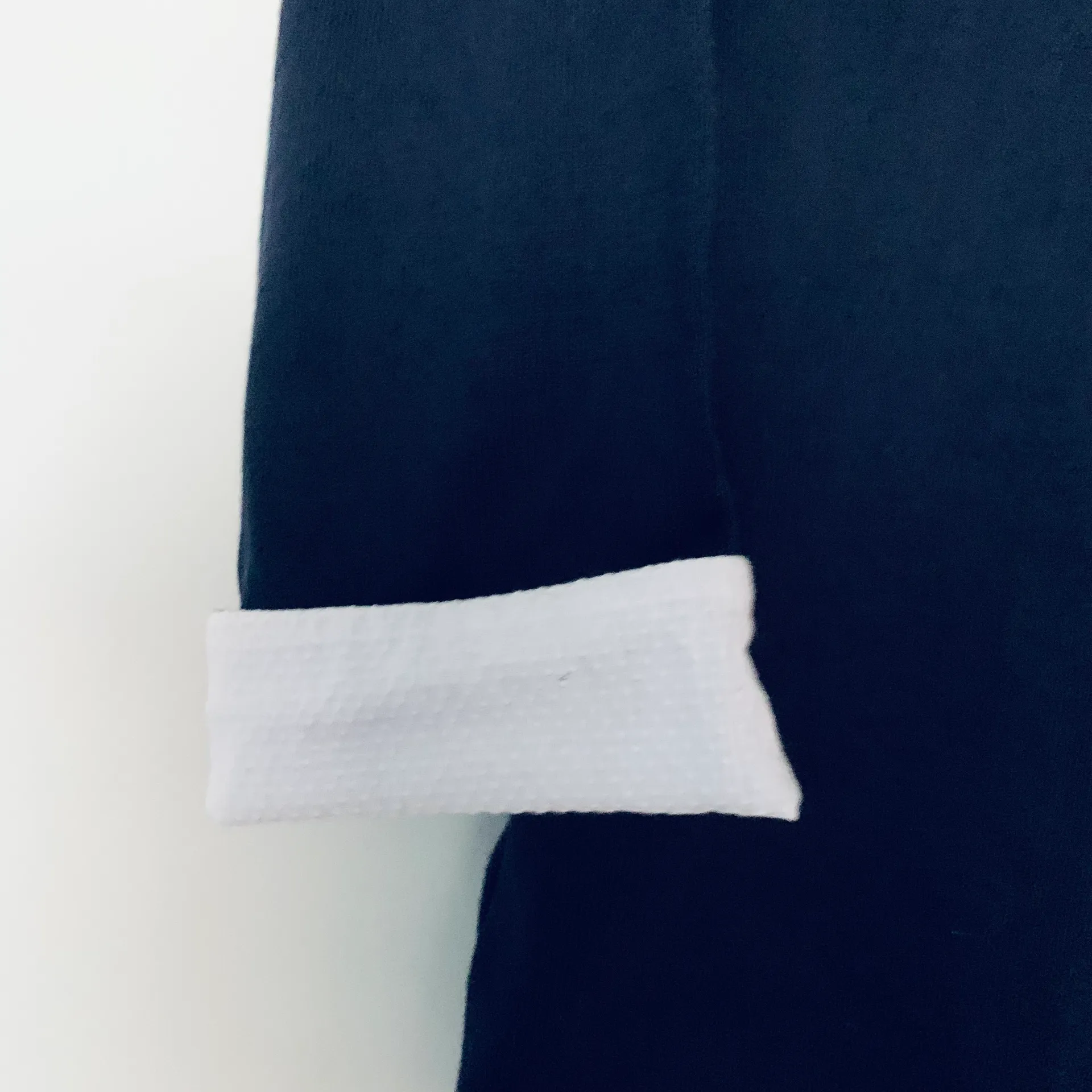 Navy Blue Pullover Sweater With Faux White Shirt - Image 6