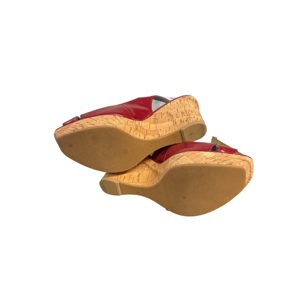 Marc Fisher Women's Red Shoes/Sandals/Wedge Size8.5 SKU 1745 - Image 5