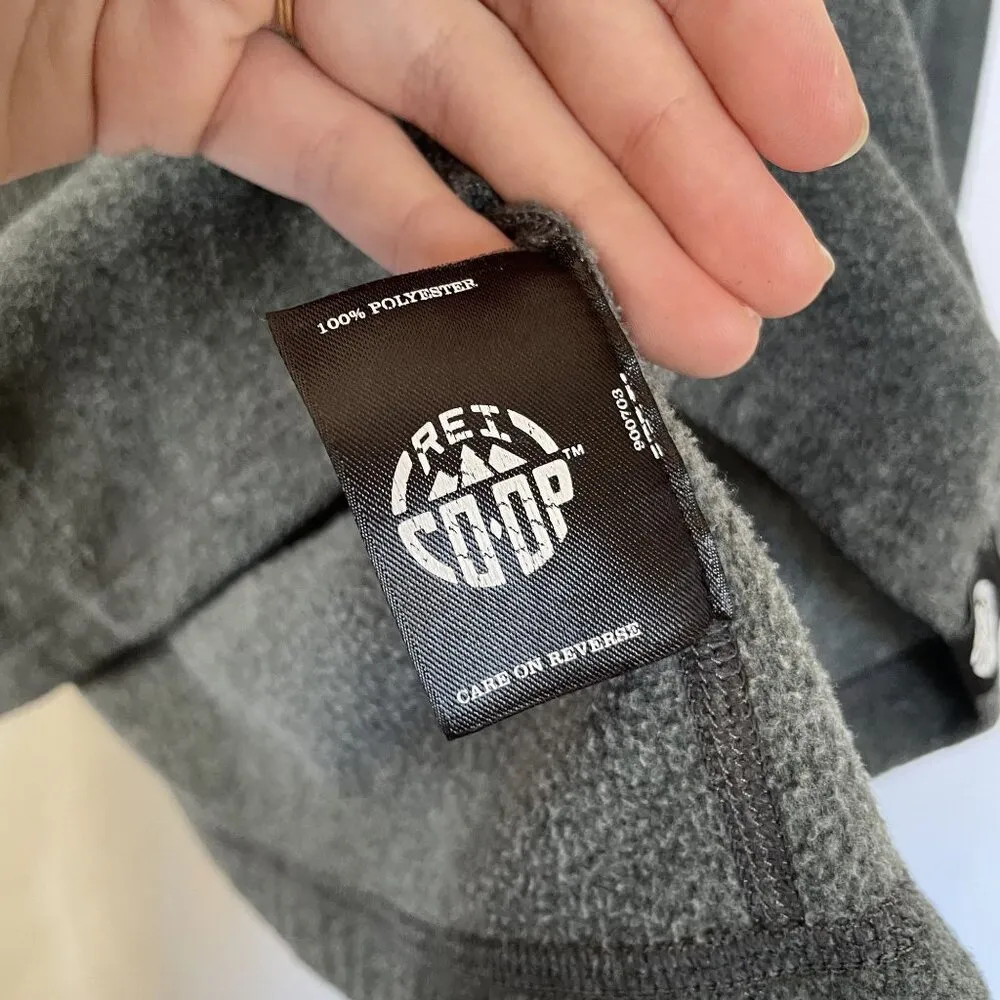 REI Co-op gray fleece 3/4 zip sweater warm comfortable women's size small - Image 6