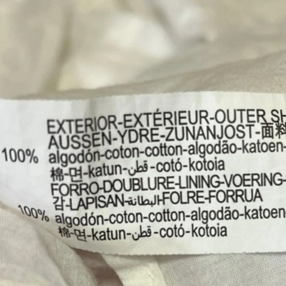 Zara White Collar Floral Eyelet Lace Long Sleeve Belt Mini Shirt Dress Size M - Image 6