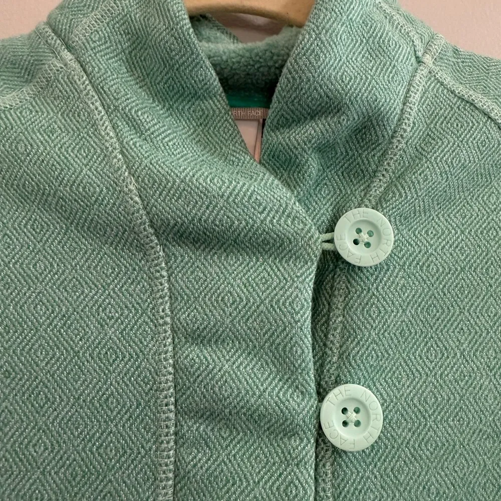 The North Face Women’s Button Front Fleece Pull Over Sweatshirt Teal Size Small - Image 4