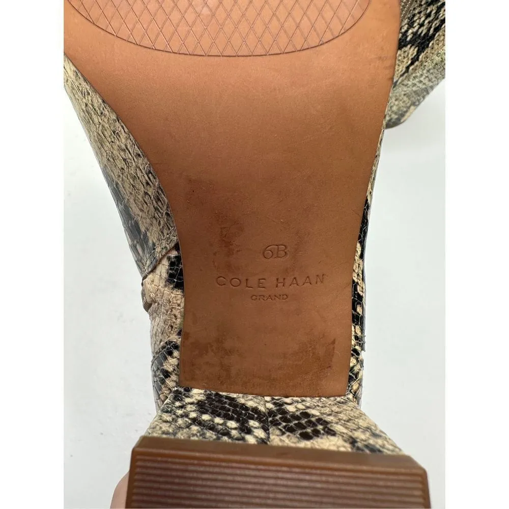 Cole Haan Grand Eva Leather Ankle Booties Snakeskin Embossed‎ Size 6 New - Image 11