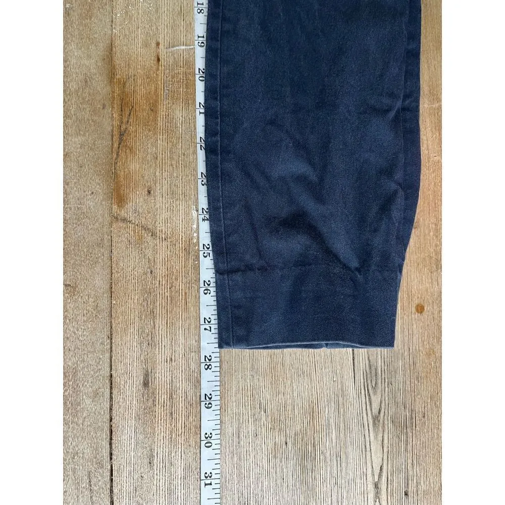 Everlane side zip‎ stretch ankle navy cotton pants size 0 - Image 8