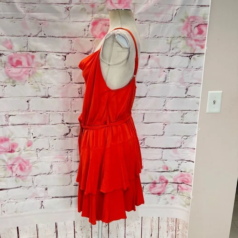 City chic orange layered skirt tie waist sundress size 18 - Image 8