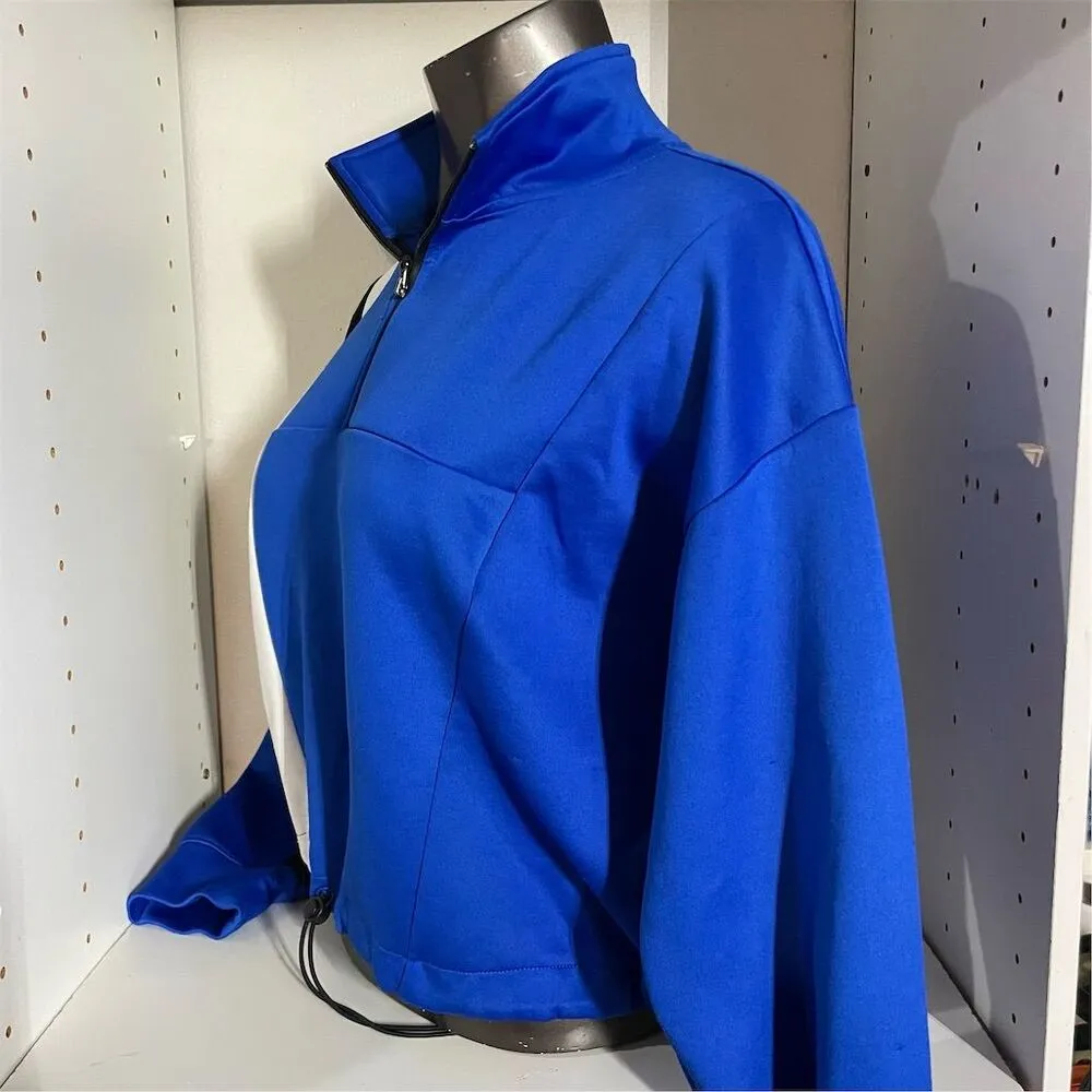 Sports Illustrated Women's Scuba Popover Crop Top Hoodie Multicolor Size M Blue Size M - Image 3