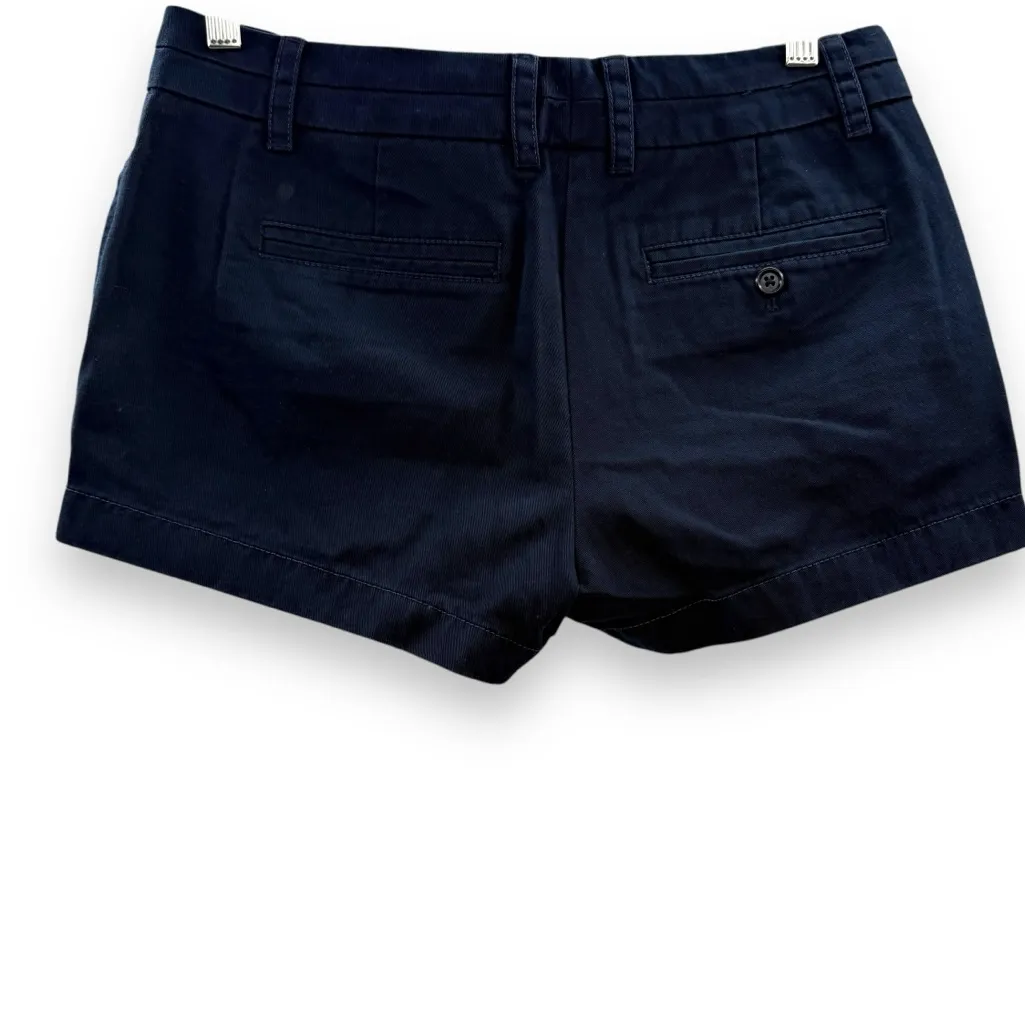 J. Crew Chino 100% Cotton Mid Rise Navy Blue Shorts Sz 2‎ - Image 2