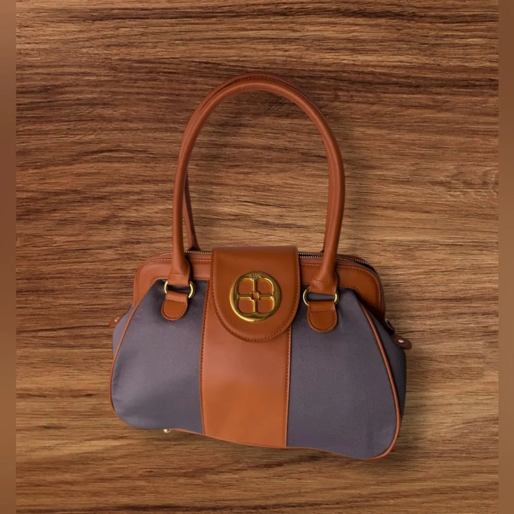 IMAM Shoulder Bag Euciman trapezoid travel brown/gray travel bag lightweight pur Gray - Image 2