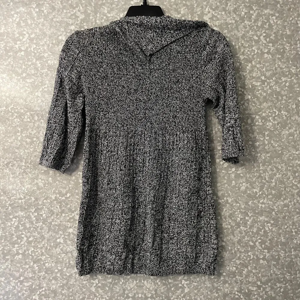 Style & Co Gray Marled Button Cowl Neck Tunic Sweater - Size Petite Medium (PM) - Image 6