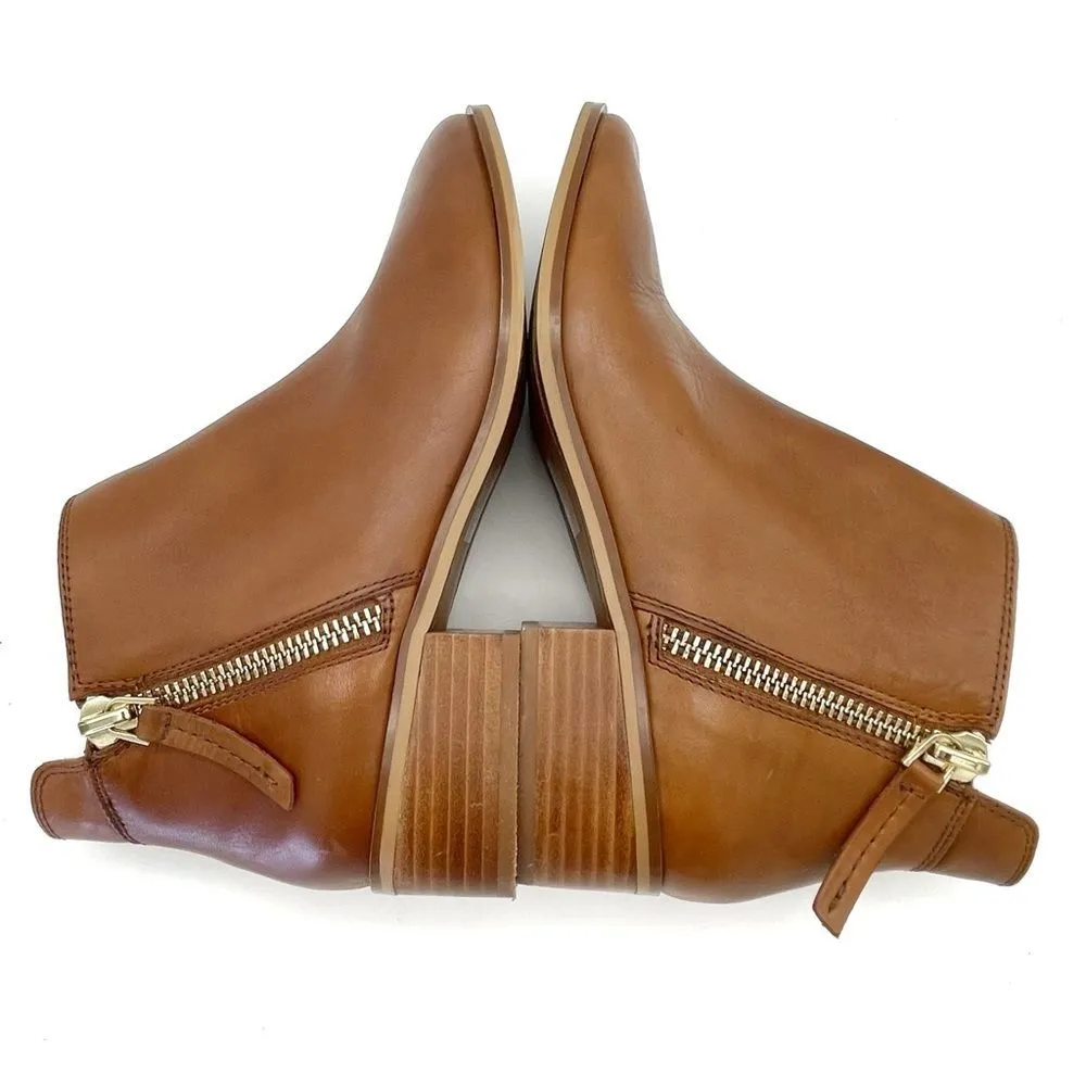 Aldo Reravia Cognac Leather Ankle Bootie Low Heel Fashion Boot Women’s Size 9 - Image 11