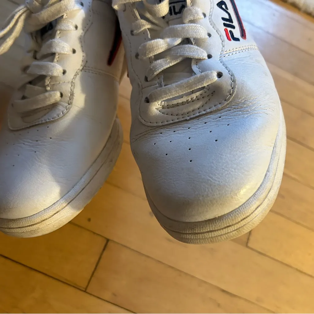 Fila Original Fitness Athletic Shoe White Navy Red LOGO Size 9 - Image 8