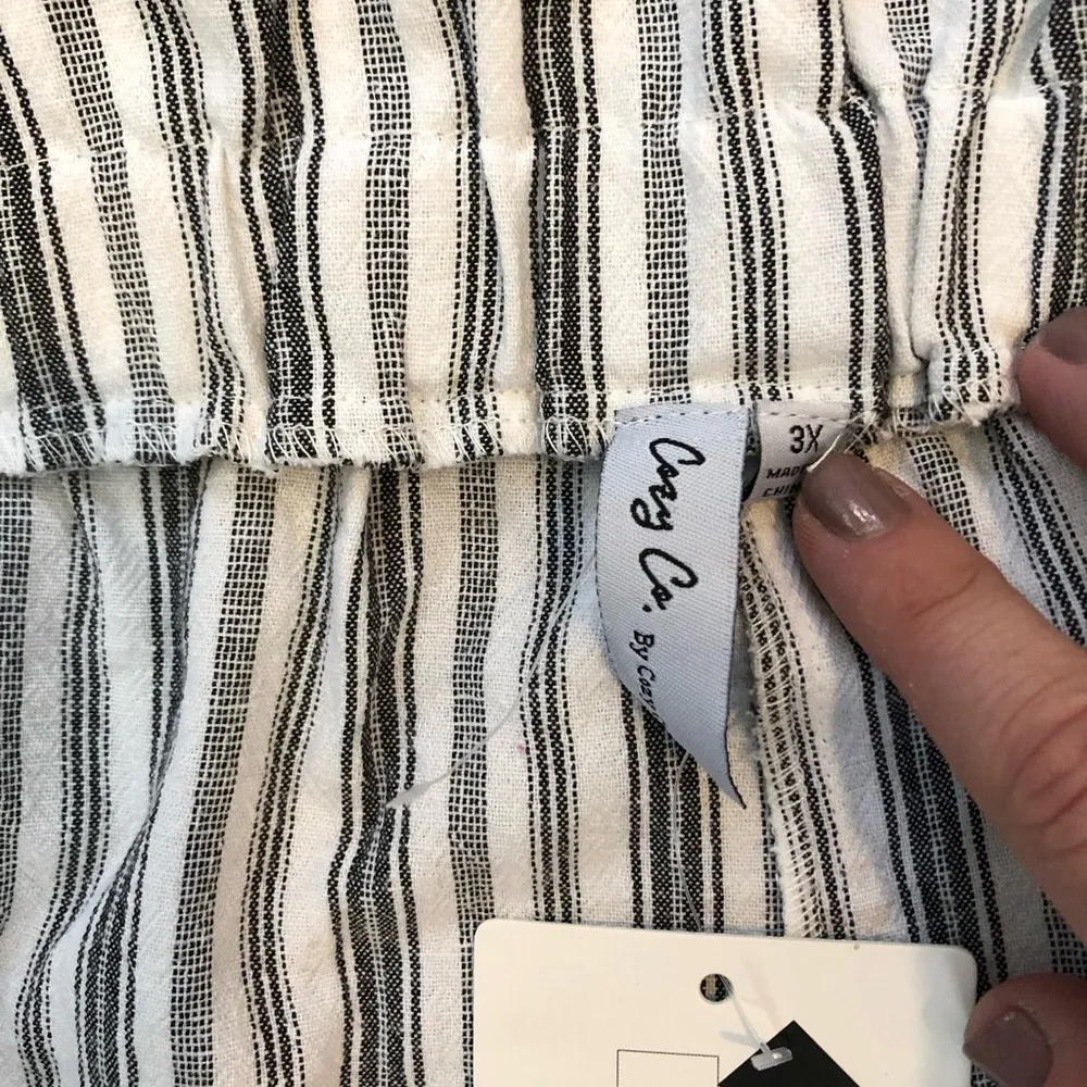 Cozy Co. by Cozy Casual 3XL NWT lightweight striped shorts with pockets - Image 2