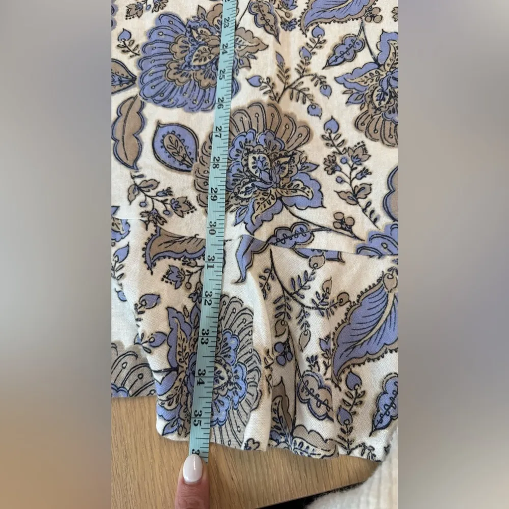 Tommy Hilfiger Women's Ruffled Hem floral Shift  linen Dress size 2 1724 - Image 9