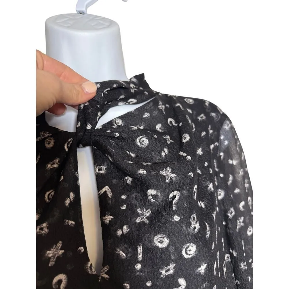 NWT Maison Common Silk Blouse Sz. 40 (US 8) Black - Image 2