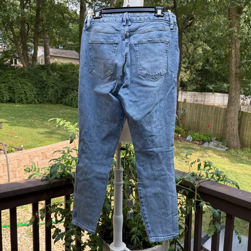 GOOD AMERICAN Women Blue Distressed Curve Skinny High Waist Jeans 10/30 - Image 3