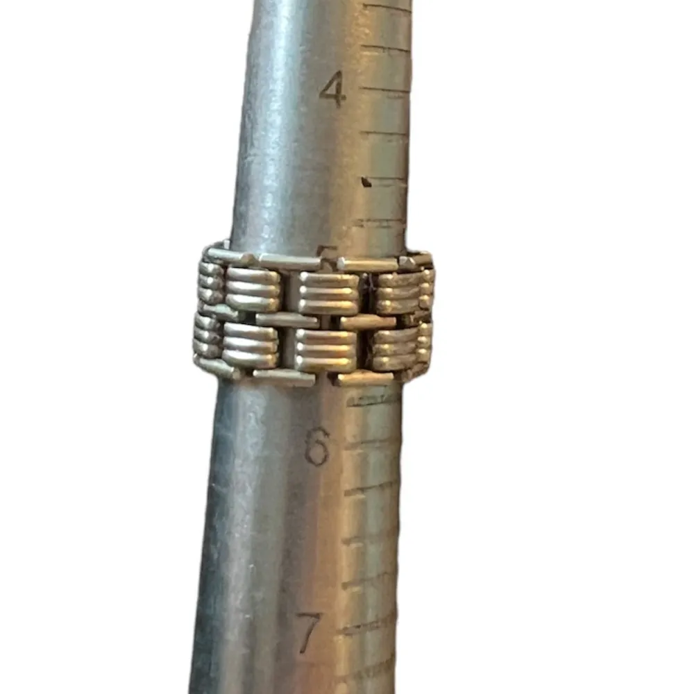 Watch Band Ring Chain Link Size 5.25 in Silver - Image 2