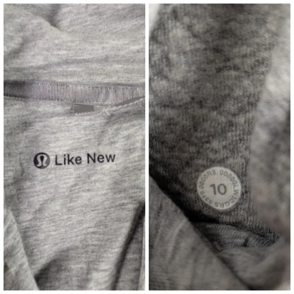 Lululemon Catch a Moment Full Zip Hoodie Gray Women’s Size 10 Athleisure  F296 - Image 10
