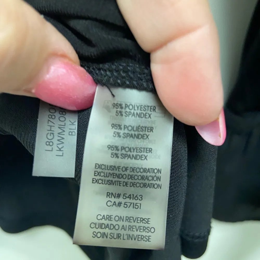 Karl Lagerfeld black blouse women’s size medium - Image 5