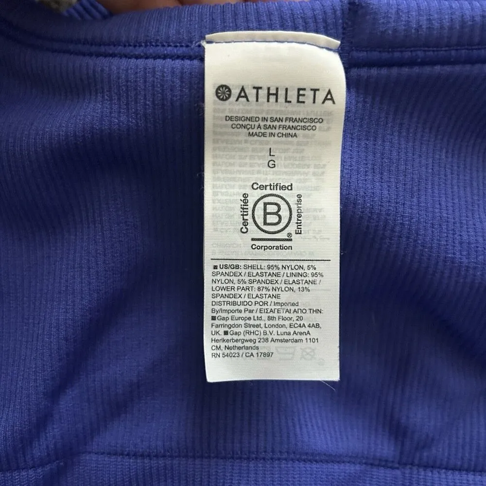NWOT Athleta Aurora Seamless Crop Polo Tank Collared Ribbed Sleeveless Large - Image 7