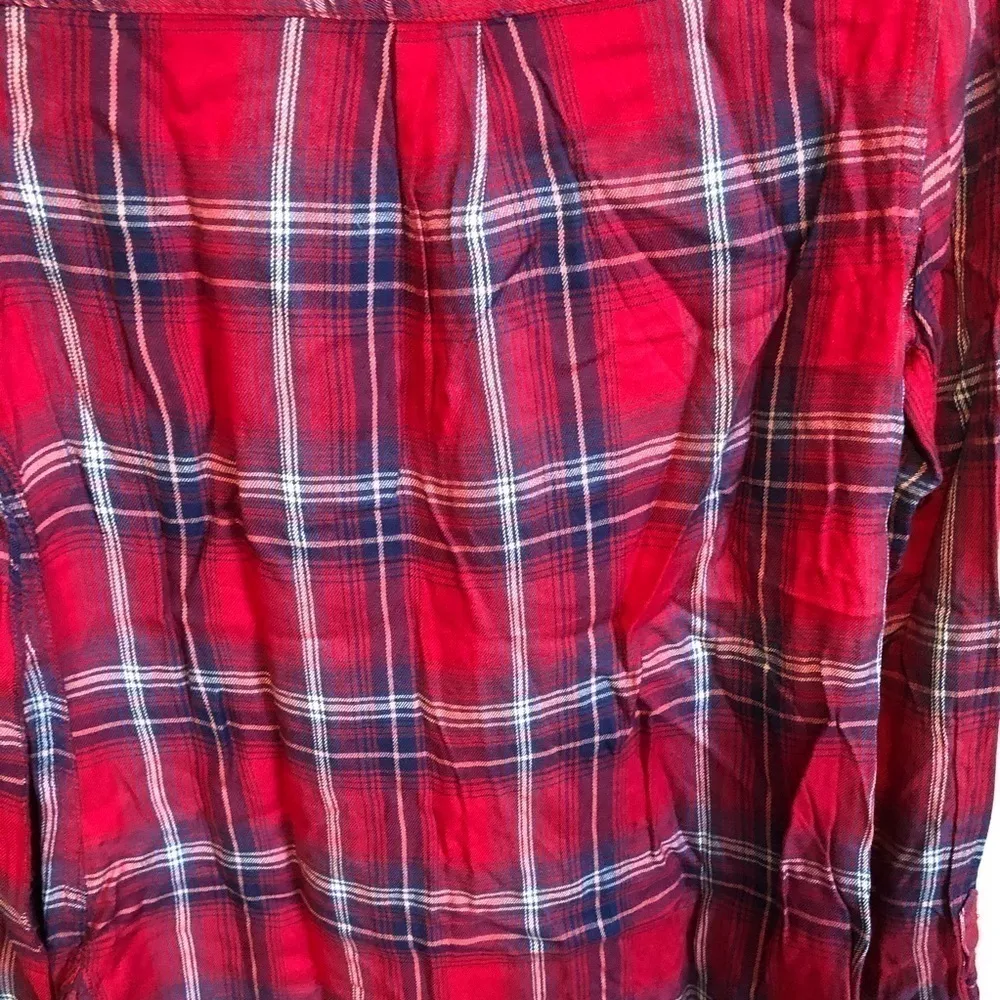 Mossimo Super Soft‎ Red Blue Flannel Size XS - Image 5