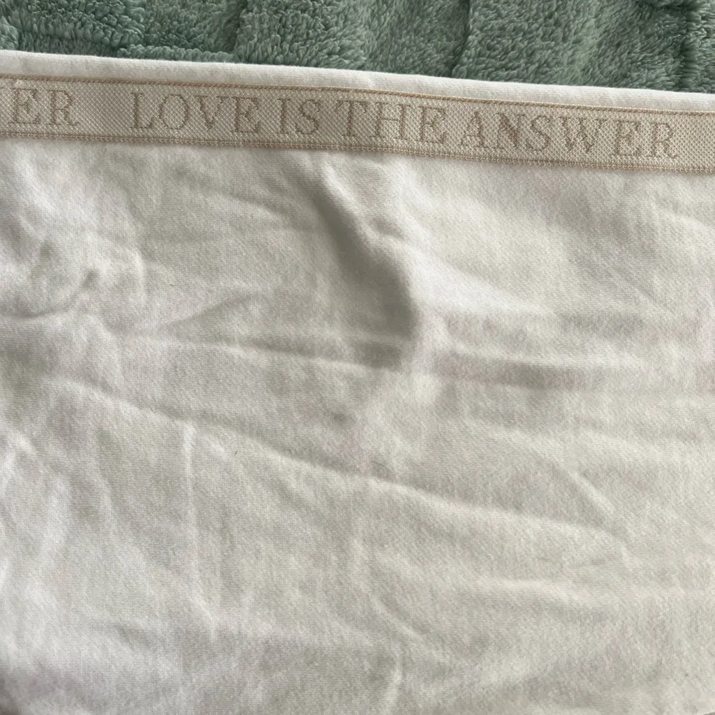 Spiritual gangster off-white sweatpants medium LOVE is the ANSWERin Sides NWOT - Image 5