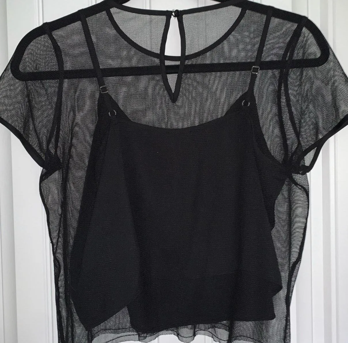 Hollister Black Mesh Top - Image 6