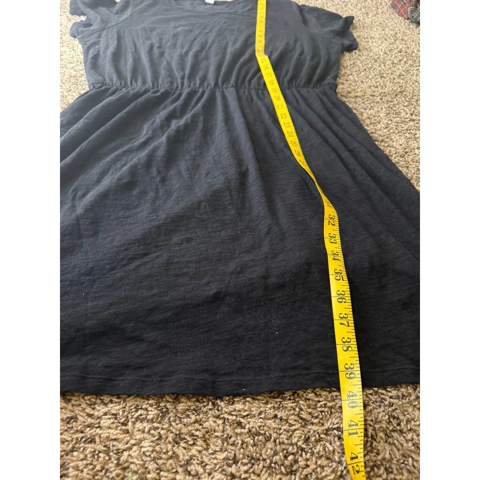 Old Navy Black Gauzy Cotton Dress Womens Sz 2X Short Sleeve Basic Lightweight - Image 7