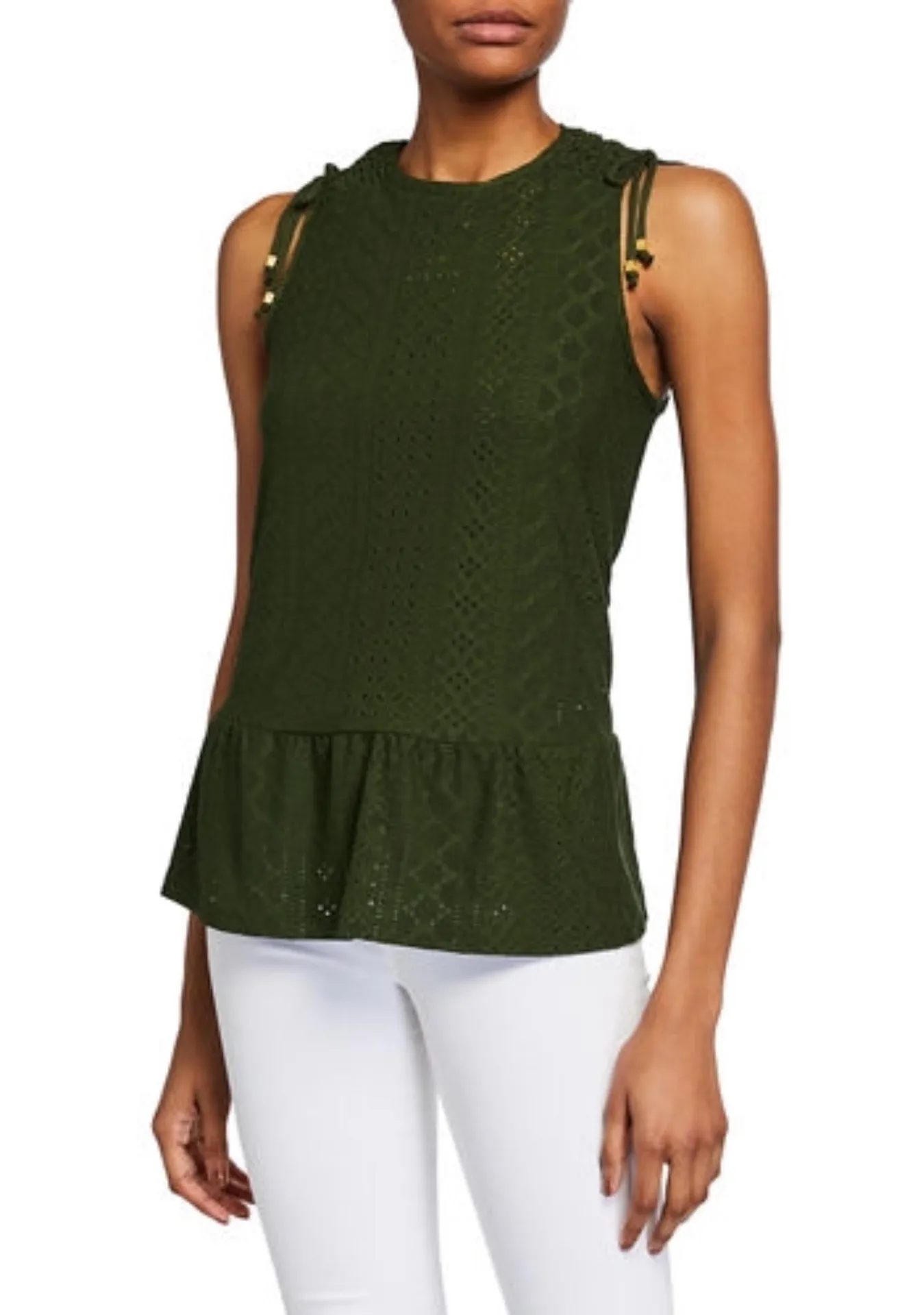 Michael Kors Eyelet Peplum Sz M NWT - Image 2