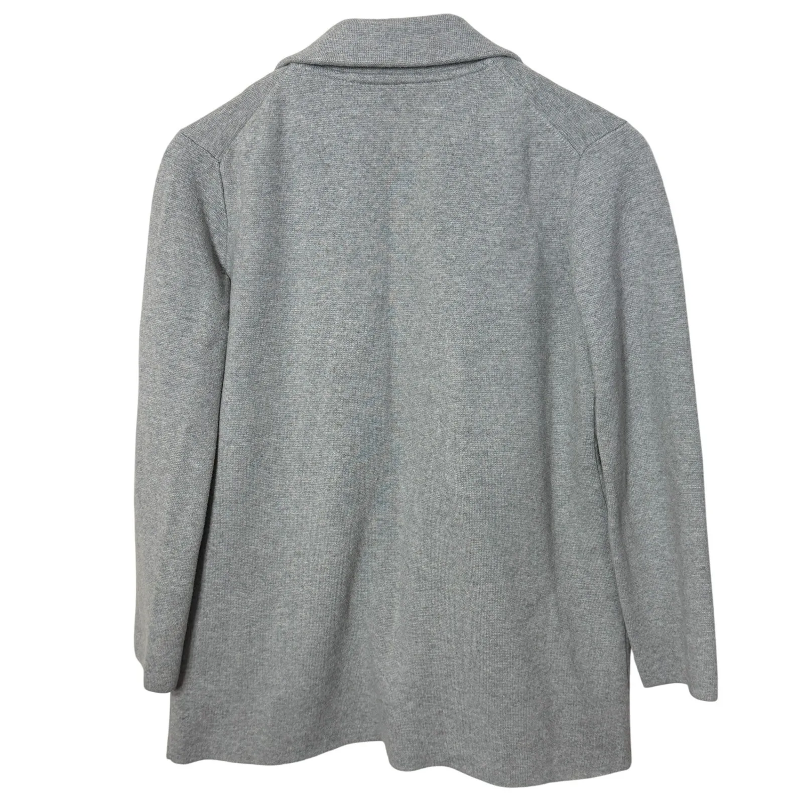 MAGASCHONI Wool Blend Gray Knit Sweater Blazer Jacket Sz S Casual Career Office - Image 5