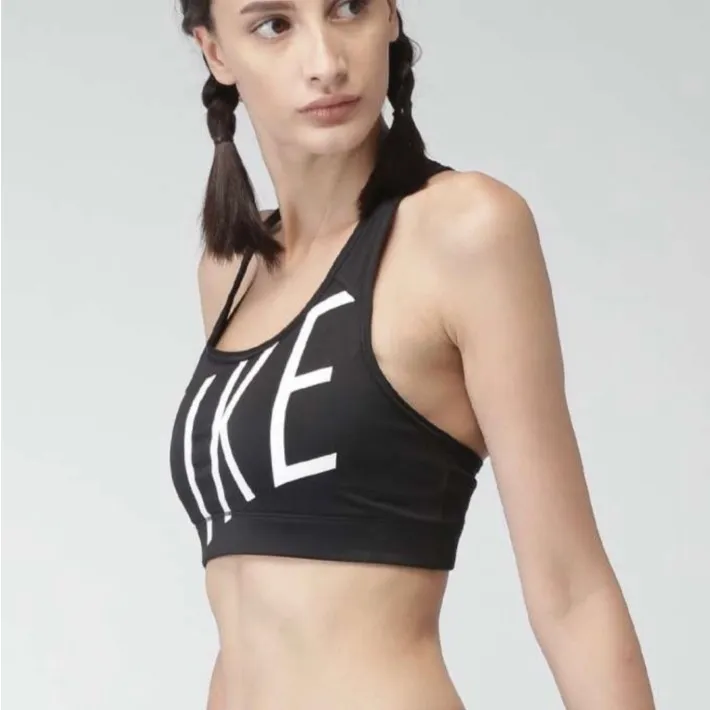 Nike Women’s Victory Dri Fit Compression Sports Bra Racerback Black Size M - Image 2