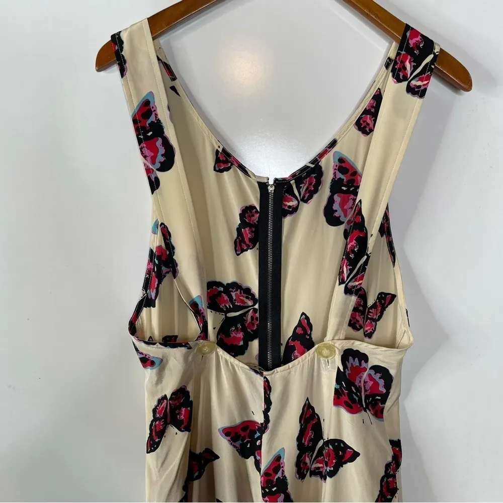 Tucker‎ Silk Butterfly Jumpsuit Size Small Red - Image 4