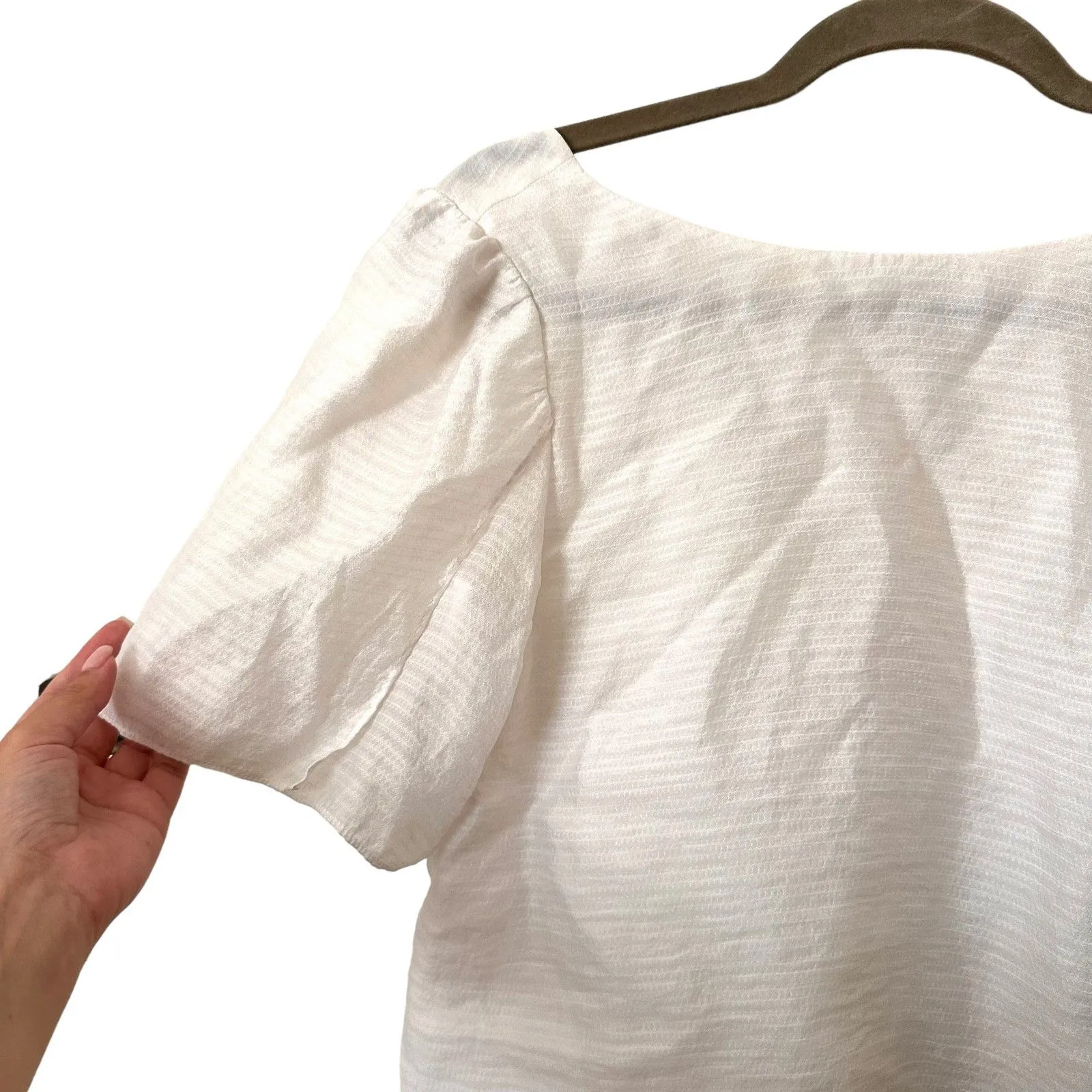 CLUB‎ MONACO Ahlam Silk Tie Back Blouse Sz XS - Image 5