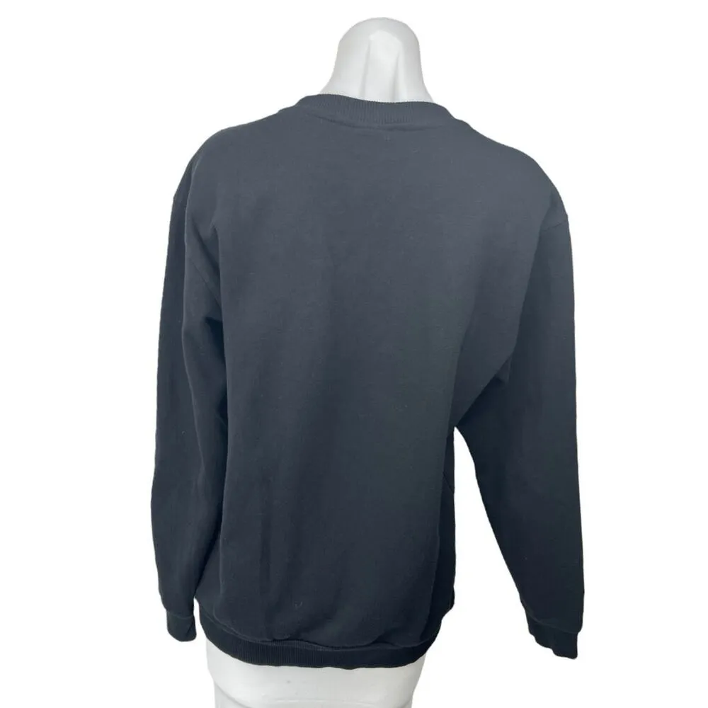 Zara Women's Black Long Sleeve Crew Neck Pullover Sweatshirt Sweater Top Size M - Image 2