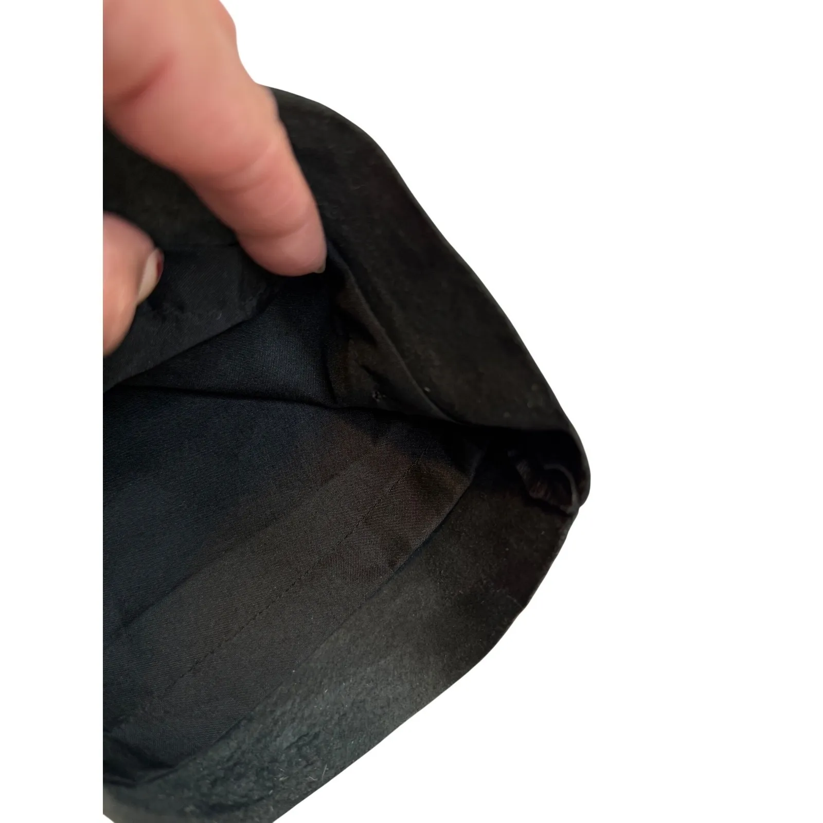 VS2 by Vakko Y2K Black Leather Straight Pants 100% Genuine Lamb Leather Trousers Size 8 - Image 6