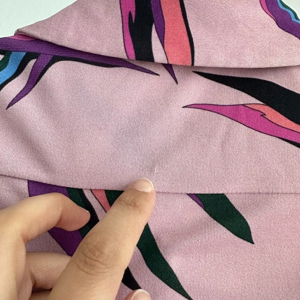 Emilio Pucci Blouse Womens 2 Pink Abstract Printed Long Sleeve Button Down Top - Image 12